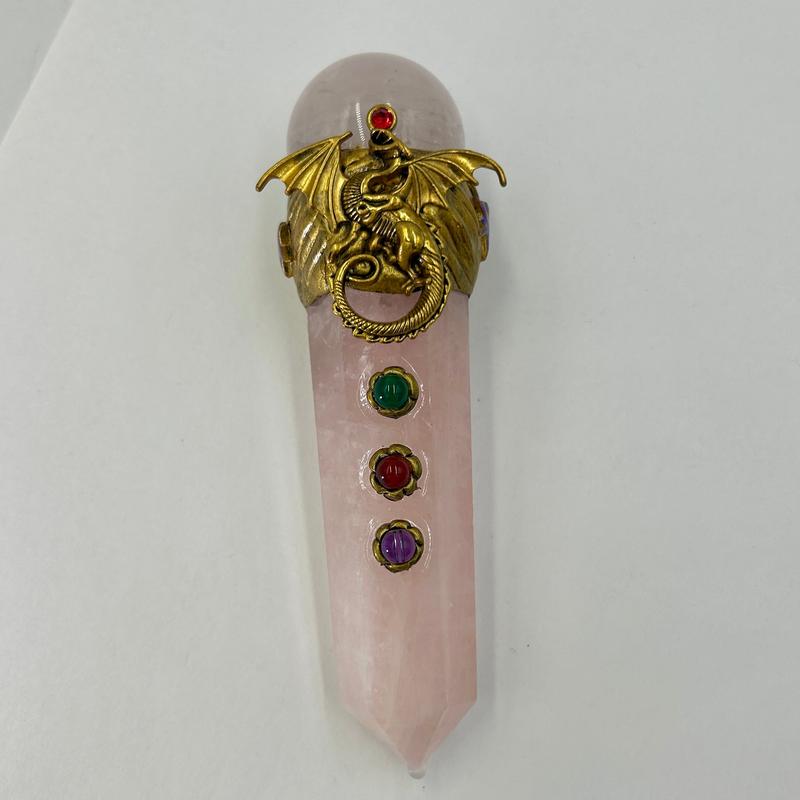 Rose Quartz Dragon Wand || Trunk Show-Nature's Treasures