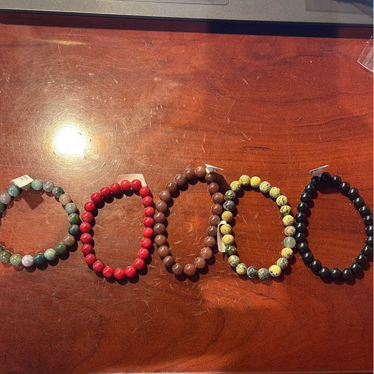 SHOW PRODUCT: 8.5+ mm Gemstone Bead Bracelet-Nature's Treasures