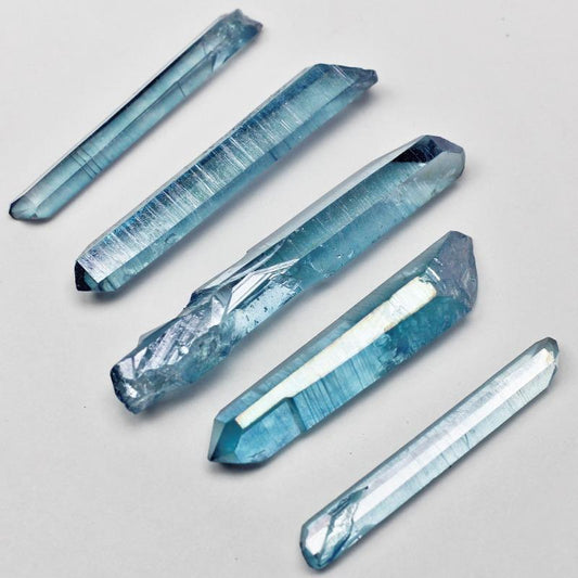 SHOW PRODUCT: Aqua Aura Quartz Small Points Grade A-Nature's Treasures