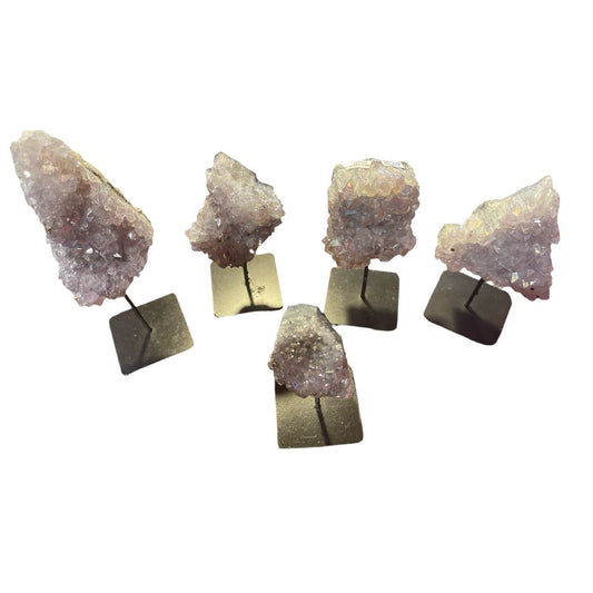 SHOW PRODUCT: Aura Amethyst Cluster on Iron Stand-Nature's Treasures