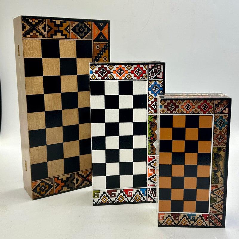 SHOW PRODUCT: Authentic, Hand-Made, Travel Size Peruvian Chess Boards-Nature's Treasures