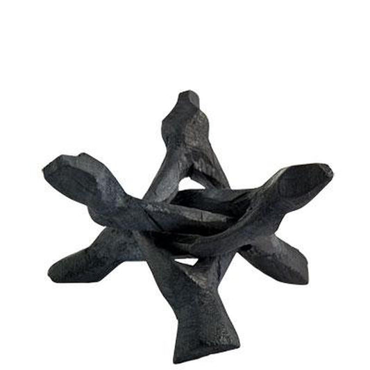 SHOW PRODUCT: Black Wooden Cobra Tripod Stand - 4"-Nature's Treasures