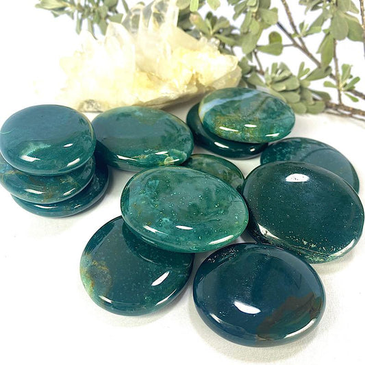 SHOW PRODUCT: Bloodstone Flat Palm Stone-Nature's Treasures