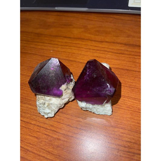 SHOW PRODUCT: Chrome Alum Octahedral Specimen (Lab-Made)-Nature's Treasures