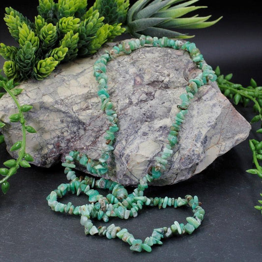 SHOW PRODUCT: Chrysoprase Chip Necklace-Nature's Treasures