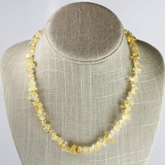 SHOW PRODUCT: Citrine Chip Necklace Choker-Nature's Treasures
