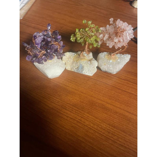 SHOW PRODUCT: Feng Shui Gemstone Tree on Aura Quartz Base-Nature's Treasures