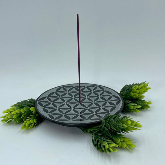 SHOW PRODUCT: Flower of Life Soapstone Incense Holder-Nature's Treasures