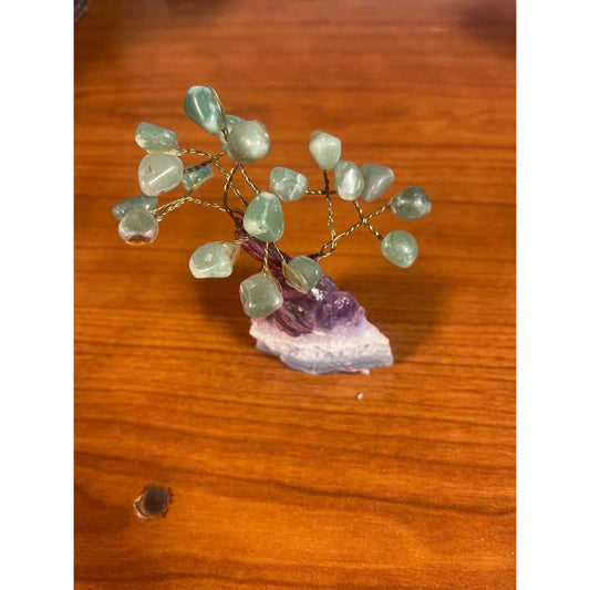SHOW PRODUCT: Gemstone Feng Shui Tree on Amethyst Base-Nature's Treasures
