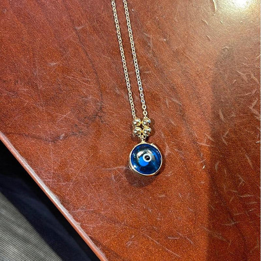 SHOW PRODUCT: Gold Plated Rhodium Evil Eye Protection Charm Necklace-Nature's Treasures