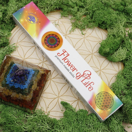 SHOW PRODUCT: Green Tree "Flower of Life" Masala Incense Sticks-Nature's Treasures