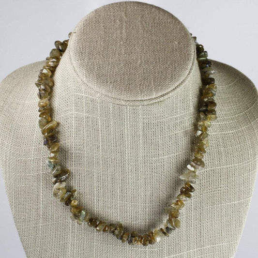 SHOW PRODUCT: Labradorite Chip Necklace Choker-Nature's Treasures
