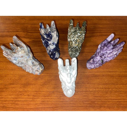 SHOW PRODUCT: Large Crystal Dragon Skull Carving-Nature's Treasures