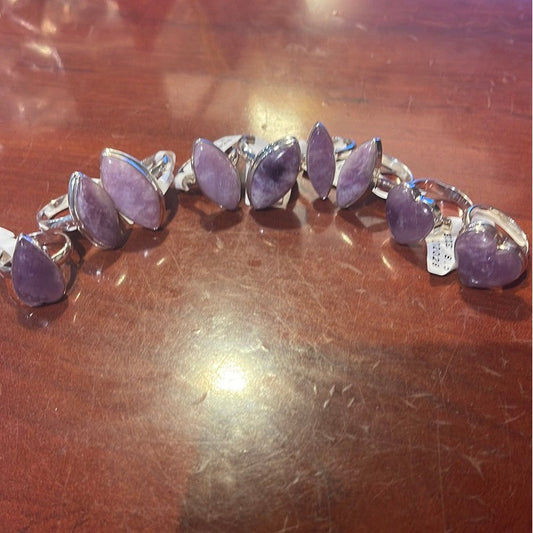 SHOW PRODUCT: Lepidolite Ring Set In .925 Sterling Silver-Nature's Treasures
