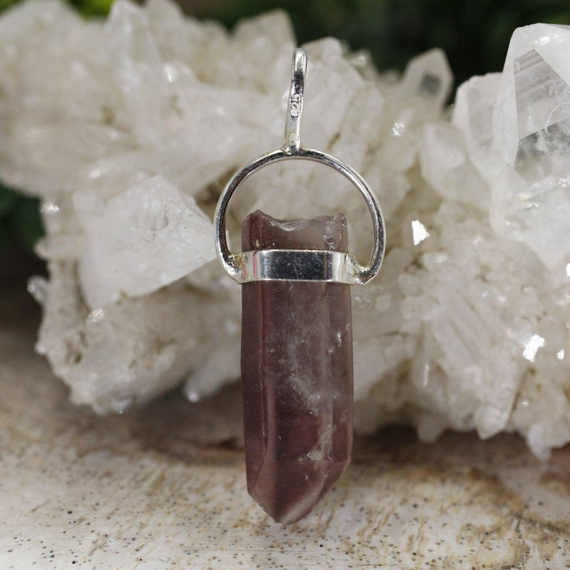 SHOW PRODUCT- Lithium Quartz Point Pendants .925 Sterling Silver-Nature's Treasures