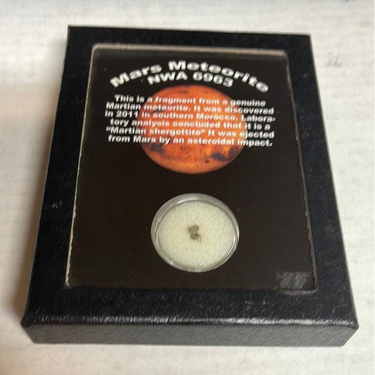 SHOW PRODUCT: Mars Meteorite Fossil in Display Box-Nature's Treasures