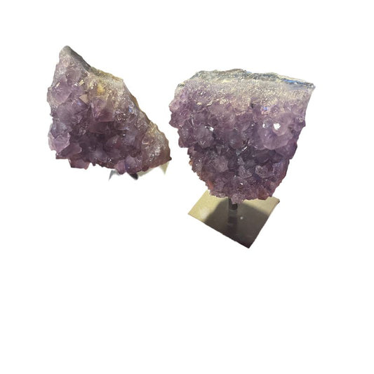SHOW PRODUCT: Natural Brazilian Amethyst Cluster on Iron Stand-Nature's Treasures
