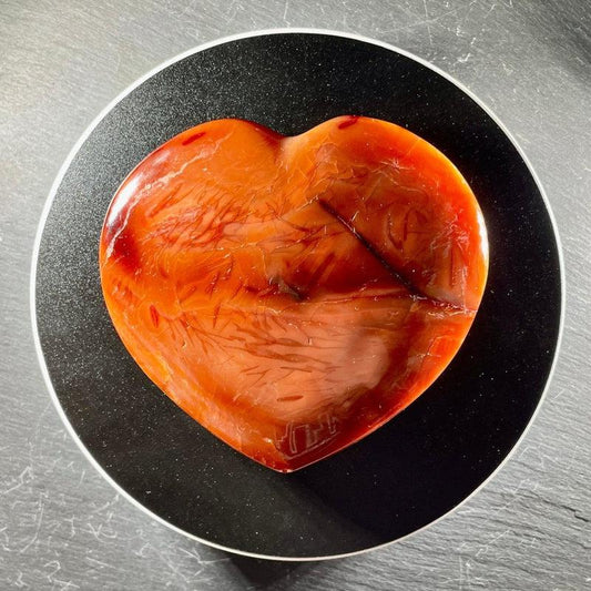 SHOW PRODUCT: Natural Carnelian Puff Hearts-Nature's Treasures