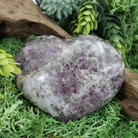 SHOW PRODUCT: Natural Rubellite Red Tourmaline In Quartz Hearts-Nature's Treasures