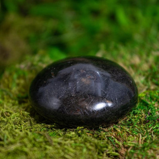 SHOW PRODUCT: Polished Black Tourmaline Palm Stone-Nature's Treasures
