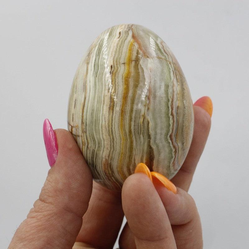 SHOW PRODUCT: Polished Natural Onyx 60mm Egg-Nature's Treasures