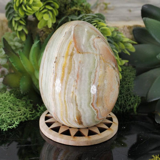 SHOW PRODUCT: Polished Natural Onyx 60mm Egg-Nature's Treasures