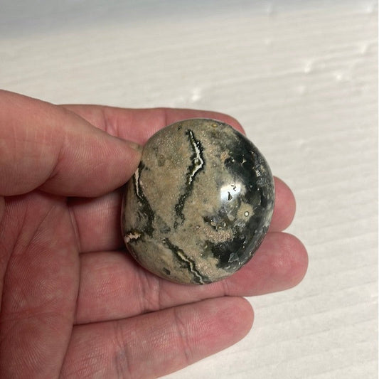 SHOW PRODUCT: Polished Ocean Jasper Gallet Palm Stone-Nature's Treasures