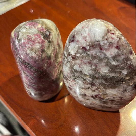 SHOW PRODUCT: Polished Pink Tourmaline in Quartz Free Forms w/Cut Base-Nature's Treasures