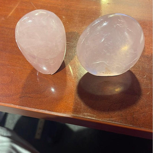 SHOW PRODUCT: Polished Rose Quartz Free Form with Cut Base-Nature's Treasures