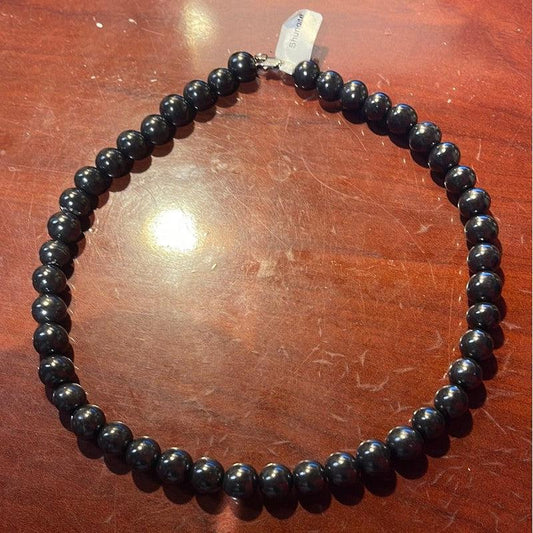 SHOW PRODUCT: Polished Shungite Bead Gemstone Choker-Nature's Treasures