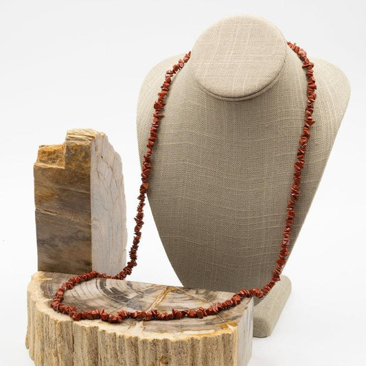 SHOW PRODUCT: Red Jasper Chip Necklace-Nature's Treasures