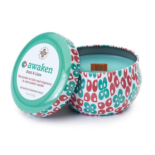 SHOW PRODUCT: Root Candles Seeking Balance Spa Collection || Awaken - Basil & Lime-Nature's Treasures