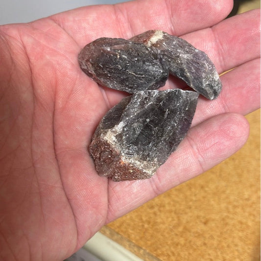 SHOW PRODUCT: Rough Red Capped Amethyst Pieces-Nature's Treasures