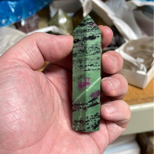 SHOW PRODUCT: Ruby with Zoisite Generator Point-Nature's Treasures