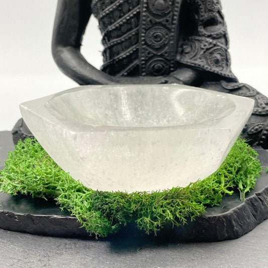 SHOW PRODUCT: Selenite Satin Spar Hexagon Bowl-Nature's Treasures