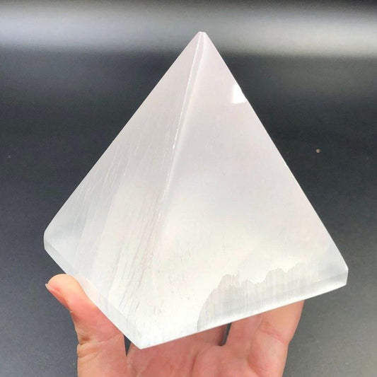 SHOW PRODUCT: Selenite Satin Spar Pyramid || Aura Cleansing-Nature's Treasures
