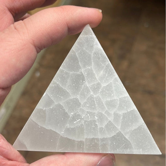 SHOW PRODUCT: Selenite Satin Spar Triangle Plate-Nature's Treasures