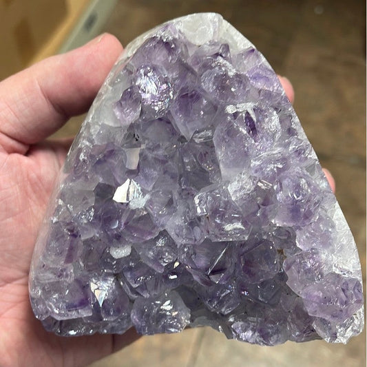 SHOW PRODUCT: Semi-Polished Amethyst Specimen with Cut Base-Nature's Treasures