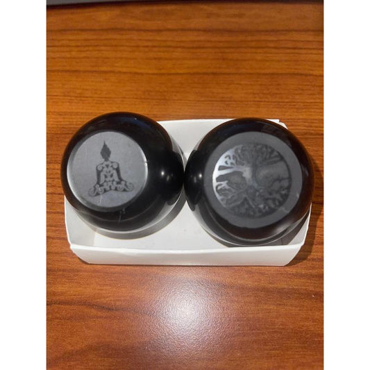 SHOW PRODUCT: Shungite 50mm Sphere with Etched Design-Nature's Treasures
