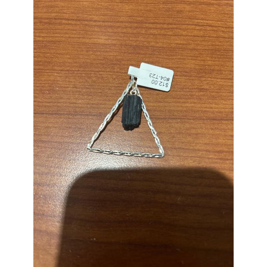 SHOW PRODUCT- Silver Triangle Stone pendants-Nature's Treasures