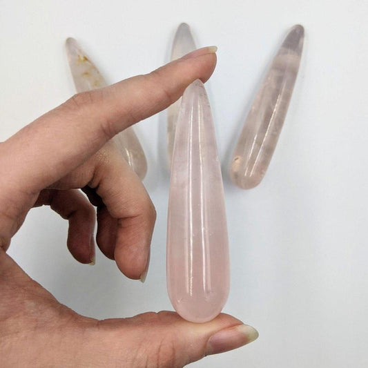 SHOW PRODUCT: Small Polished Rose Quartz Massage Tool-Nature's Treasures