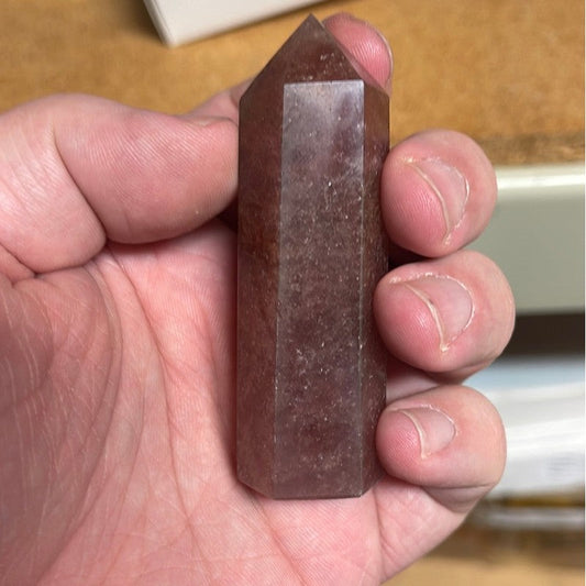 SHOW PRODUCT: Strawberry Quartz Generator Point-Nature's Treasures