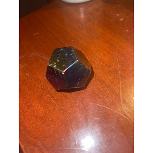 SHOW PRODUCT: Titanium Aura Quartz Dodecagon Carving-Nature's Treasures