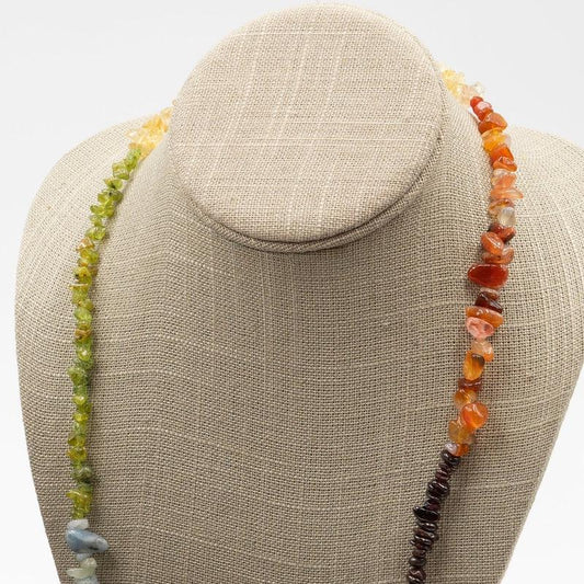 SHOW PRODUCT: Translucent Chakra Stone Chip Necklace-Nature's Treasures