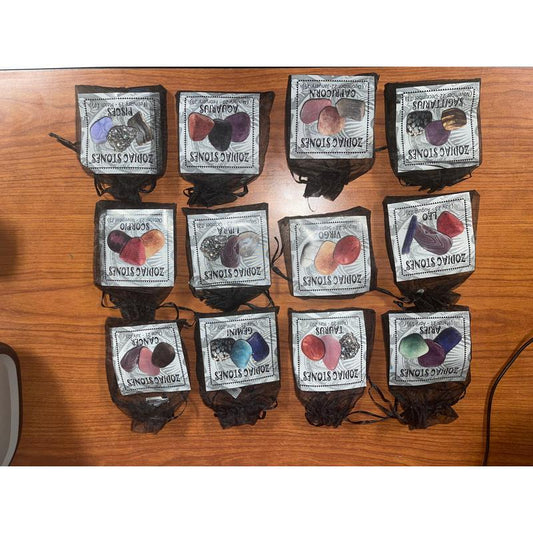 SHOW PRODUCT Zodiac Stone Pouches-Nature's Treasures