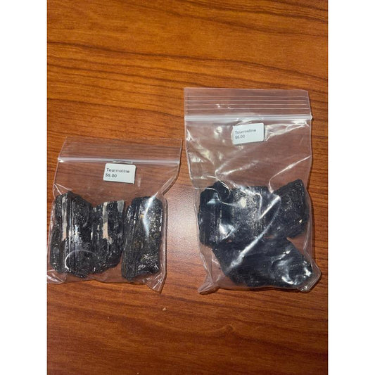 SHOW PRODUCTS Rough Black Tourmaline Bag-Nature's Treasures