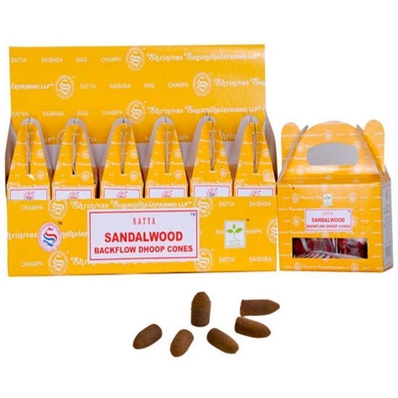 Satya Dhoop Backflow Incense Cones "Sandalwood"-Nature's Treasures