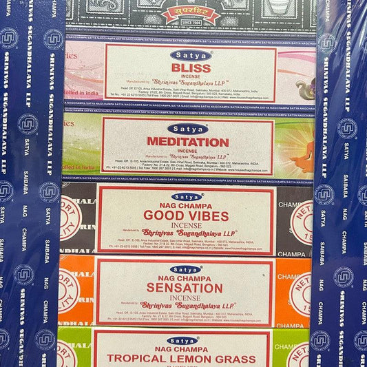 Satya Sai Baba Assorted 12 Pack 15gr Incense Gift Set-Nature's Treasures