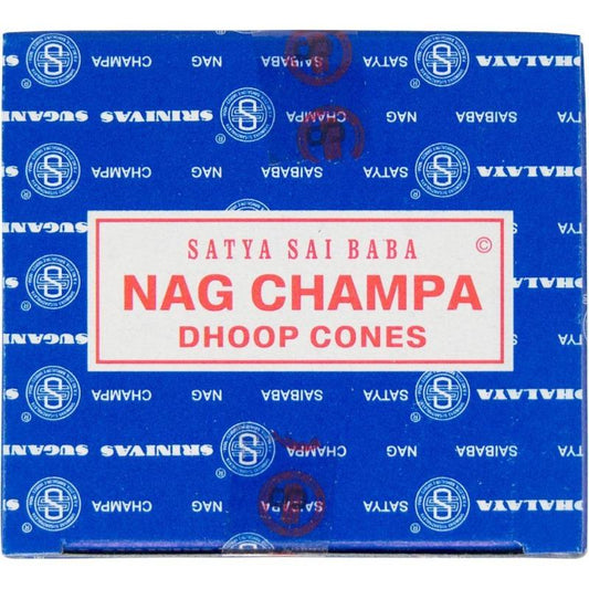 Satya Sai Baba Dhoop Incense Cones "Nag Champa"-Nature's Treasures