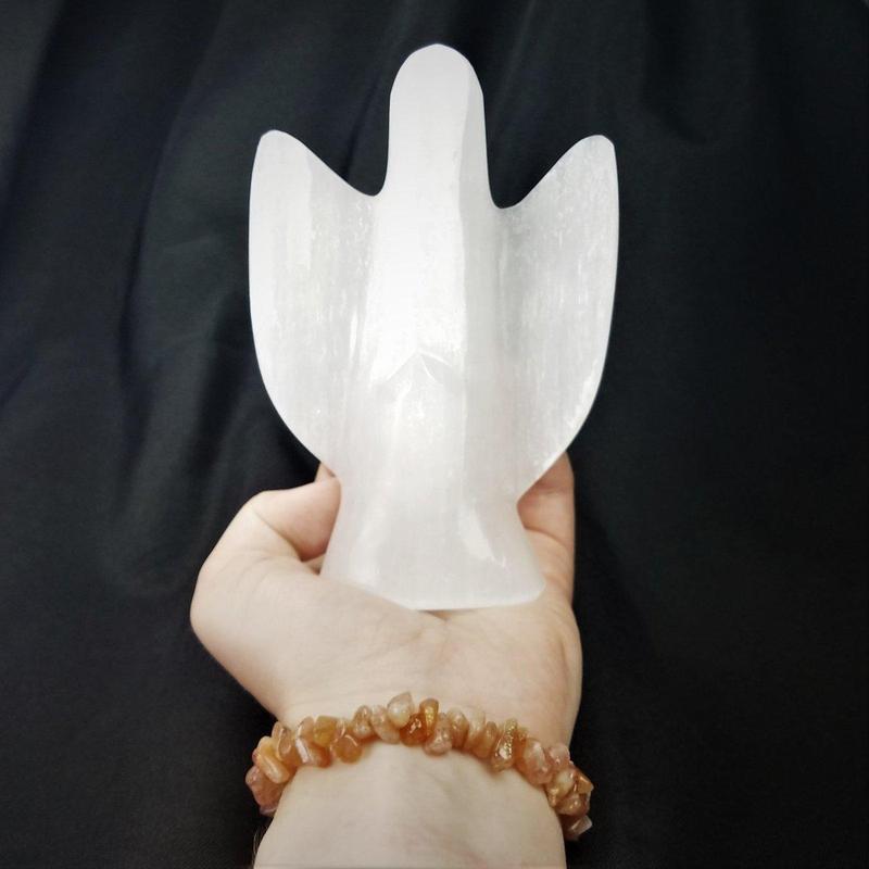 Selenite Satin Spar Angel Carvings || Aura Cleansing-Nature's Treasures